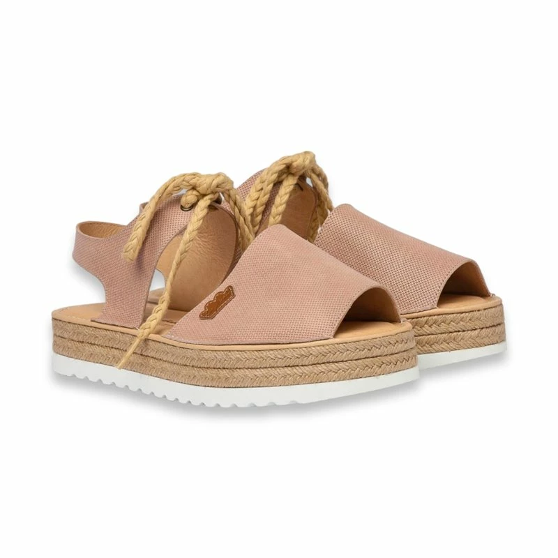 Abarcas Menorquinas Mujer Piel Plataforma Plantilla Acolchada 1244 Nude, De Eva Mañas 4 Abarcas Menorquinas Mujer Piel Plataforma Plantilla Acolchada 1244 Nude, De Eva Mañas - Imagen 2