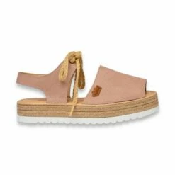 Abarcas Menorquinas Mujer Piel Plataforma Plantilla Acolchada 1244 Nude, De Eva Mañas