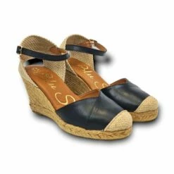 Alpargatas Valencianas Cuña Alta Mujer Piel Metalizada Plantilla Acolchada 1502 Negro, De Blusandal 11 Alpargatas Valencianas Cuña Alta Mujer Piel Metalizada Plantilla Acolchada 1502 Negro, De Blusandal -BOUTTYE Ventas alpargatas valencianas cuna alta mujer piel metalizada plantilla acolchada 1502 negro de blusandal 2