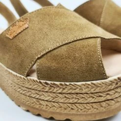 Avarcas Menorquinas Cruzadas Mujer Piel Ante Plataforma Plantilla Acolchada 1257 Taupe, De Eva Mañas -BOUTTYE Ventas avarcas menorquinas cruzadas mujer piel ante plataforma plantilla acolchada 1257 taupe de eva manas 1