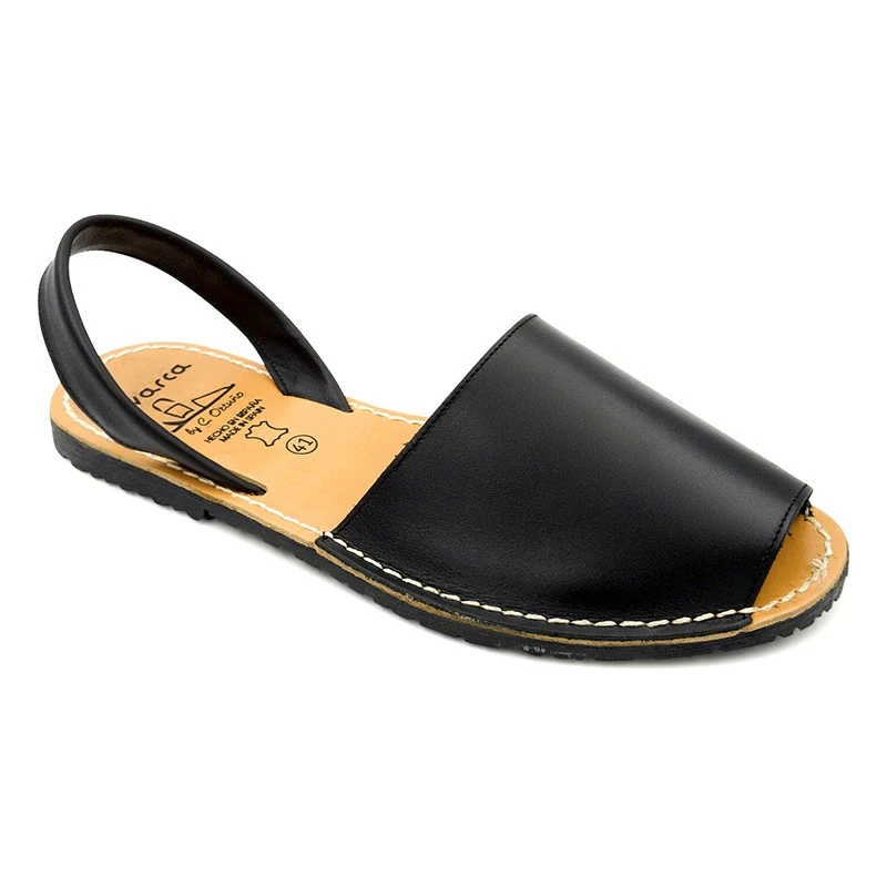 Avarcas Menorquinas Hombre Piel Básica 201-C Negro, De C. Ortuño 4 Avarcas Menorquinas Hombre Piel Básica 201-C Negro, De C. Ortuño - Imagen 2