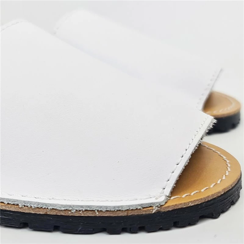 Avarcas Menorquinas Hombre Piel Básica 550C Blanco, De Pisable 6 Avarcas Menorquinas Hombre Piel Básica 550C Blanco, De Pisable - Imagen 4