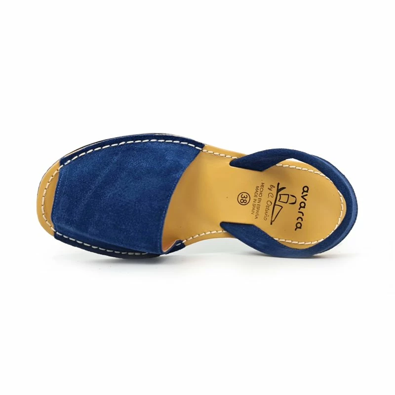 Avarcas Menorquinas Mujer Piel Ante Planas 202 Marino, De C. Ortuño 7 Avarcas Menorquinas Mujer Piel Ante Planas 202 Marino, De C. Ortuño - Imagen 5