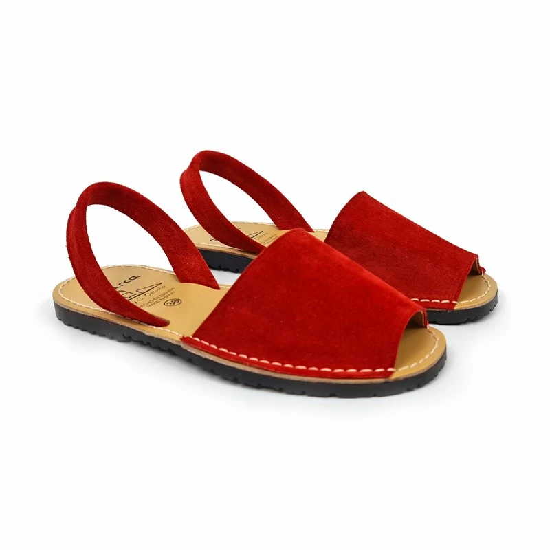 Avarcas Menorquinas Mujer Piel Ante Planas 202 Rojo, De C. Ortuño 8 Avarcas Menorquinas Mujer Piel Ante Planas 202 Rojo, De C. Ortuño - Imagen 6