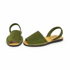 Avarcas Menorquinas Mujer Piel Ante Planas 202 Verde, De C. Ortuño -BOUTTYE Ventas avarcas menorquinas mujer piel ante planas 202 verde de c ortuno 7