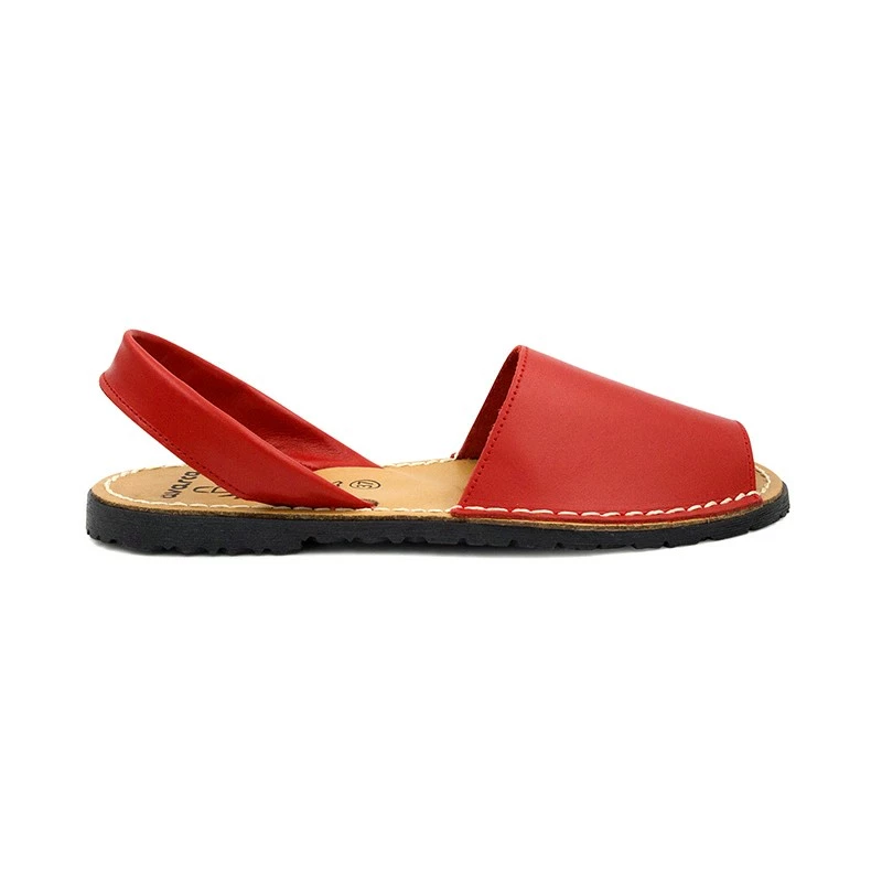 Avarcas Menorquinas Mujer Piel Básica 201-S Rojo, De C. Ortuño 3 Avarcas Menorquinas Mujer Piel Básica 201-S Rojo, De C. Ortuño