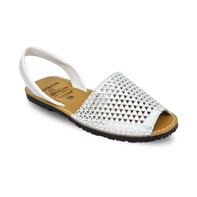 Avarcas Menorquinas Mujer Piel Calada 336 Blanco, De C. Ortuño 5 Avarcas Menorquinas Mujer Piel Calada 336 Blanco, De C. Ortuño - Imagen 3