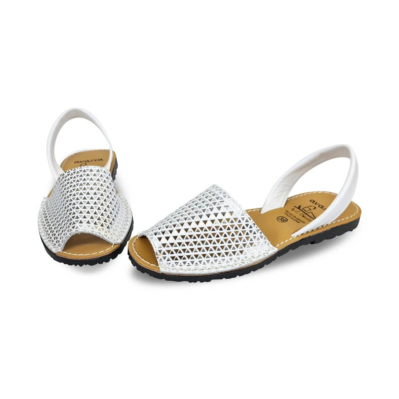 Avarcas Menorquinas Mujer Piel Calada 336 Blanco, De C. Ortuño 8 Avarcas Menorquinas Mujer Piel Calada 336 Blanco, De C. Ortuño - Imagen 6