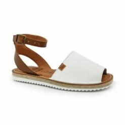 Avarcas Menorquinas Mujer Piel Correa Tobillo Plantilla Acolchada 15201 Blanco, De C. Ortuño -BOUTTYE Ventas avarcas menorquinas mujer piel correa tobillo plantilla acolchada 15201 blanco de c ortuno 2