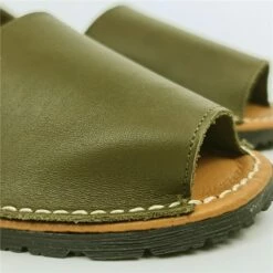 Avarcas Menorquinas Mujer Piel Plantilla Acolchada 2201 Kaki, De C. Ortuño -BOUTTYE Ventas avarcas menorquinas mujer piel plantilla acolchada 2201 kaki de c ortuno 2