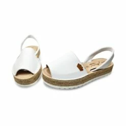 Avarcas Menorquinas Mujer Piel Plataforma Plantilla Acolchada 1252 Blanco, De Eva Mañas -BOUTTYE Ventas avarcas menorquinas mujer piel plataforma plantilla acolchada 1252 blanco de eva manas 5