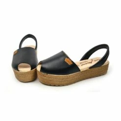 Avarcas Menorquinas Mujer Piel Plataforma Plantilla Acolchada 1258 Negro, De Eva Mañas -BOUTTYE Ventas avarcas menorquinas mujer piel plataforma plantilla acolchada 1258 negro de eva manas 5