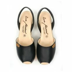 Avarcas Menorquinas Mujer Piel Plataforma Plantilla Acolchada 1258 Negro, De Eva Mañas -BOUTTYE Ventas avarcas menorquinas mujer piel plataforma plantilla acolchada 1258 negro de eva manas 6