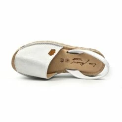 Avarcas Menorquinas Mujer Piel Purpurina Plataforma Plantilla Acolchada 1251 Blanco, De Eva Mañas -BOUTTYE Ventas avarcas menorquinas mujer piel purpurina plataforma plantilla acolchada 1251 blanco de eva manas 4