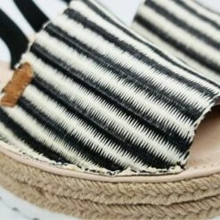 Avarcas Menorquinas Mujer Piel Y Rafia Plataforma Plantilla Acolchada 1255 Negro, De Eva Mañas -BOUTTYE Ventas avarcas menorquinas mujer piel y rafia plataforma plantilla acolchada 1255 negro de eva manas 1