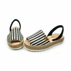 Avarcas Menorquinas Mujer Piel Y Rafia Plataforma Plantilla Acolchada 1255 Negro, De Eva Mañas -BOUTTYE Ventas avarcas menorquinas mujer piel y rafia plataforma plantilla acolchada 1255 negro de eva manas 5