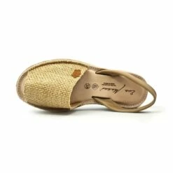 Avarcas Menorquinas Mujer Piel Y Saco Plataforma Plantilla Acolchada 1250 Camel, De Eva Mañas -BOUTTYE Ventas avarcas menorquinas mujer piel y saco plataforma plantilla acolchada 1250 camel de eva manas 4