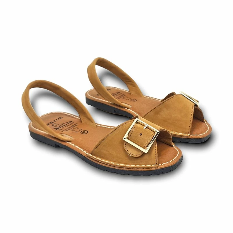 Avarcas Menorquinas Planas Mujer Piel Ante Plantilla Acolchada 2437 Cuero, De C. Ortuño 7 Avarcas Menorquinas Planas Mujer Piel Ante Plantilla Acolchada 2437 Cuero, De C. Ortuño - Imagen 5