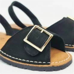 Avarcas Menorquinas Planas Mujer Piel Ante Plantilla Acolchada 2437 Negro, De C. Ortuño -BOUTTYE Ventas avarcas menorquinas planas mujer piel ante plantilla acolchada 2437 negro de c ortuno 2