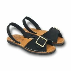 Avarcas Menorquinas Planas Mujer Piel Ante Plantilla Acolchada 2437 Negro, De C. Ortuño -BOUTTYE Ventas avarcas menorquinas planas mujer piel ante plantilla acolchada 2437 negro de c ortuno 3