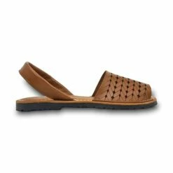 Avarcas Menorquinas Planas Mujer Piel Grabada Plantilla Acolchada 2489 Cuero, De C. Ortuño