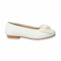 Bailarina Ceremonia Niña Lino Lazo Encaje 987 Blanco, De Angelitos