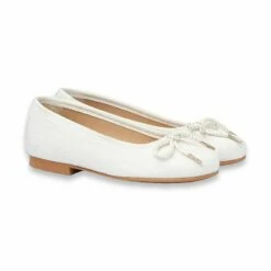 Bailarina Ceremonia Niña Lino Lazo Textil 1568 Blanco, De Angelitos -BOUTTYE Ventas bailarina ceremonia nina lino lazo textil 1568 blanco de angelitos 2