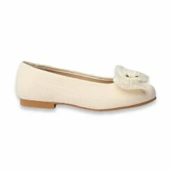 Bailarina Ceremonia Niña Lino Lazo Y Tul 988 Beige, De Angelitos