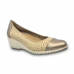 Bailarinas Cuña Mujer Piel Calada Plantilla Extraíble 7034 Beige, De Tupié -BOUTTYE Ventas bailarinas cuna mujer piel calada plantilla extraible 7034 beige de tupie 2