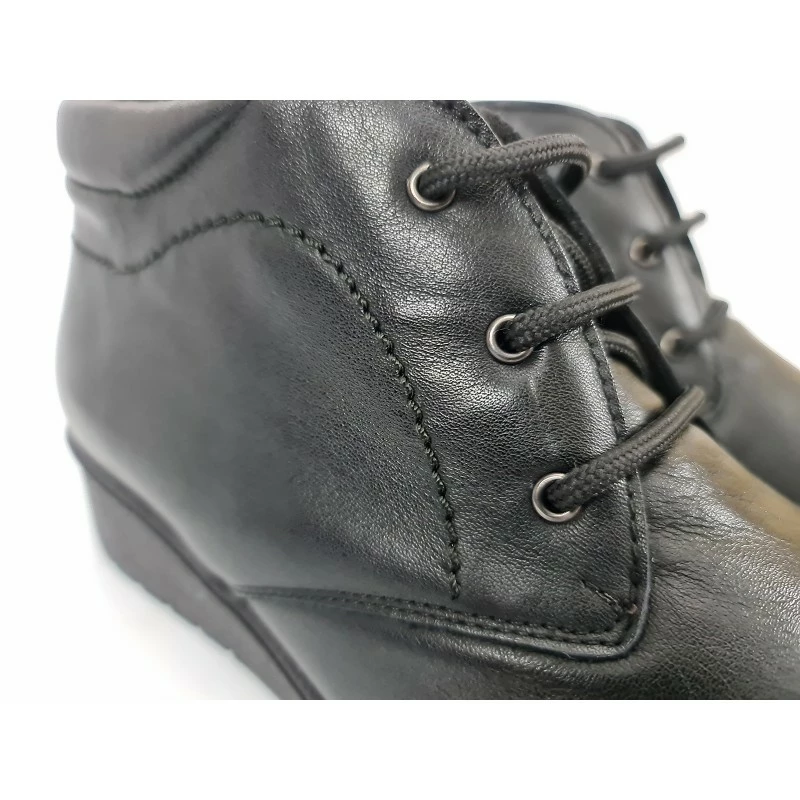 Botines Cómodos Mujer Piel Cuña Cordones Plantilla Extraíble 70241 Negro, De Tupié 4 Botines Cómodos Mujer Piel Cuña Cordones Plantilla Extraíble 70241 Negro, De Tupié - Imagen 2