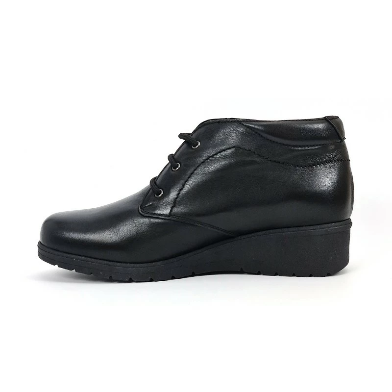 Botines Cómodos Mujer Piel Cuña Cordones Plantilla Extraíble 70241 Negro, De Tupié 9 Botines Cómodos Mujer Piel Cuña Cordones Plantilla Extraíble 70241 Negro, De Tupié - Imagen 7