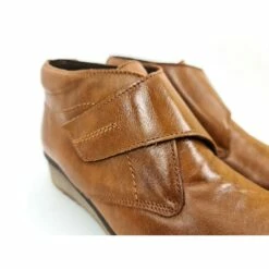 Botines Cómodos Mujer Piel Cuña Velcro Plantilla Extraíble 70244 Cuero, De Tupié -BOUTTYE Ventas botines comodos mujer piel cuna velcro plantilla extraible 70244 cuero de tupie 1