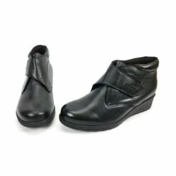 Botines Cómodos Mujer Piel Cuña Velcro Plantilla Extraíble 70244 Negro, De Tupié -BOUTTYE Ventas botines comodos mujer piel cuna velcro plantilla extraible 70244 negro de tupie 3