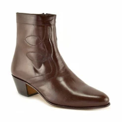 Botines Hombre Piel Tacón Cubano Piso Suela 508 Caoba, De Latino -BOUTTYE Ventas botines hombre piel tacon cubano piso suela 508 caoba de latino 1