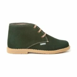 Botines Safari Pisacacas Niña Niño Piel Ante Cordones 403 Verde, De Angelitos -BOUTTYE Ventas botines safari pisacacas nina nino piel ante cordones 403 verde de angelitos 1