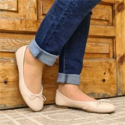 Manoletinas Planas Mujer Piel Lacito 7000 Beige, De Casual 14 Manoletinas Planas Mujer Piel Lacito 7000 Beige, De Casual -BOUTTYE Ventas manoletinas planas mujer piel lacito 7000 beige de casual 3