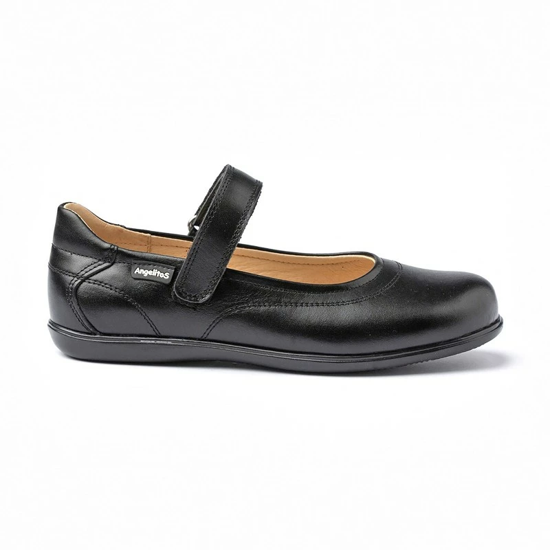 Merceditas Colegiales Niña Piel Napa Velcro 460 Negro, De Angelitos 4 Merceditas Colegiales Niña Piel Napa Velcro 460 Negro, De Angelitos - Imagen 2