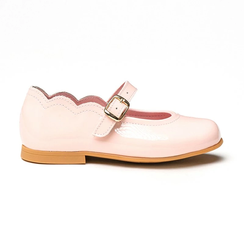 Merceditas Niña Piel Charol Hebilla 1100 Rosa, De Angelitos 4 Merceditas Niña Piel Charol Hebilla 1100 Rosa, De Angelitos - Imagen 2