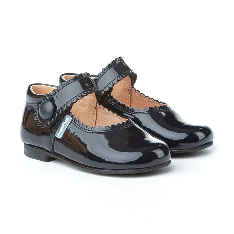 Merceditas Niña Piel Charol Velcro 1502 Marino, De Angelitos 3 Merceditas Niña Piel Charol Velcro 1502 Marino, De Angelitos