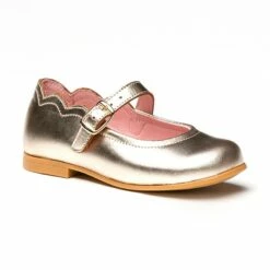 Merceditas Niña Piel Metalizada Hebilla 1100 Platino, De Angelitos -BOUTTYE Ventas merceditas nina piel metalizada hebilla 1100 platino de angelitos 2