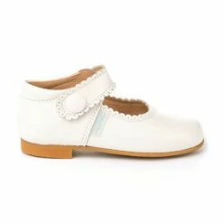 Merceditas Niña Piel Nacarada Velcro 1502 Blanco, De Angelitos -BOUTTYE Ventas merceditas nina piel nacarada velcro 1502 blanco de angelitos 1
