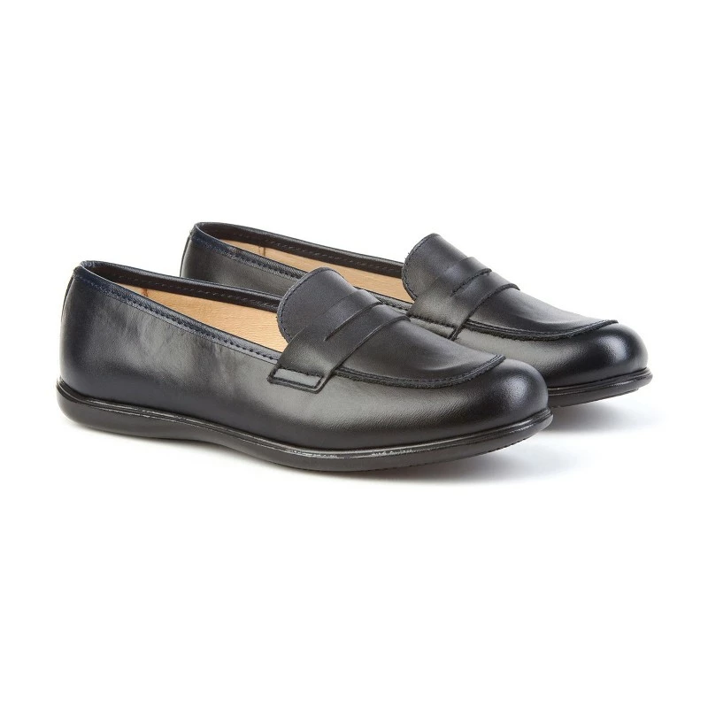 Mocasines Colegiales Niña Piel Punta Redonda 466 Marino, De Angelitos 3 Mocasines Colegiales Niña Piel Punta Redonda 466 Marino, De Angelitos