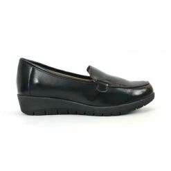 Mocasines Cómodos Mujer Piel Blanda Plantilla Extraíble 12701 Negro, De Amelie
