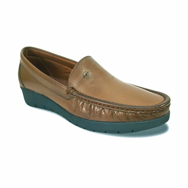 Mocasines Mujer Piel Blanda Cuña 1701 Marrón, De Casual 5 Mocasines Mujer Piel Blanda Cuña 1701 Marrón, De Casual - Imagen 3