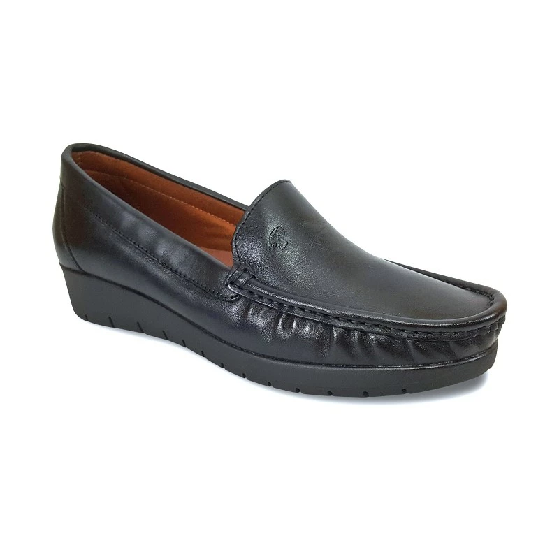 Mocasines Mujer Piel Blanda Cuña 1701 Negro, De Casual 5 Mocasines Mujer Piel Blanda Cuña 1701 Negro, De Casual - Imagen 3