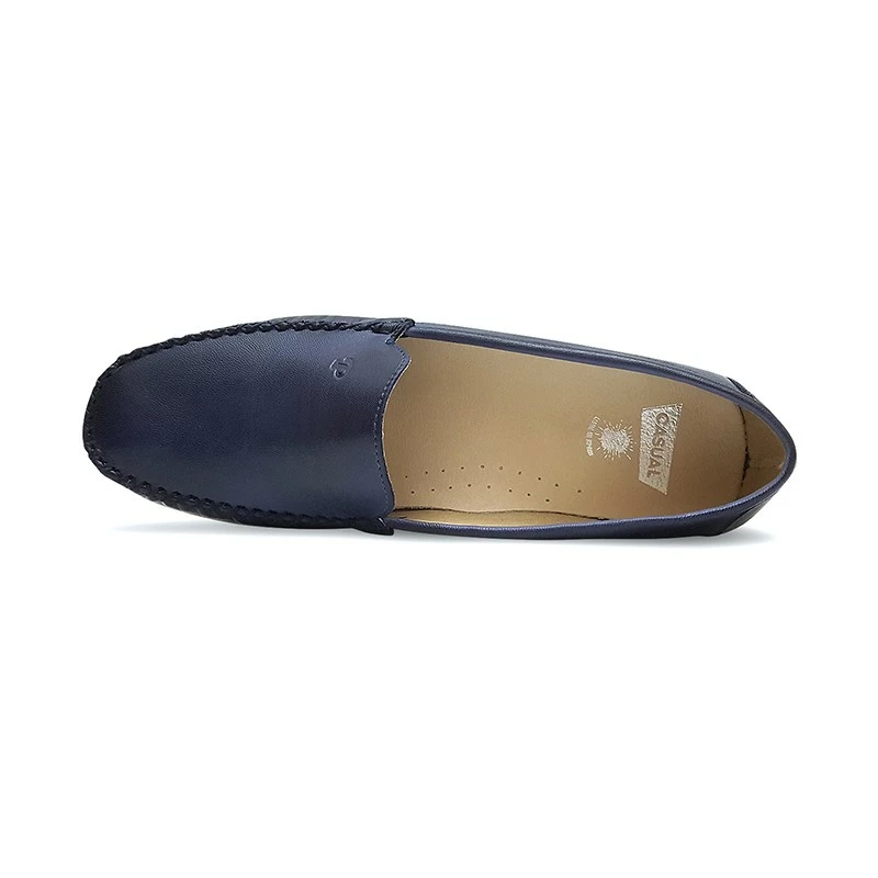 Mocasines Mujer Piel Blanda Cuña 1709CA Marino, De Casual 5 Mocasines Mujer Piel Blanda Cuña 1709CA Marino, De Casual - Imagen 3