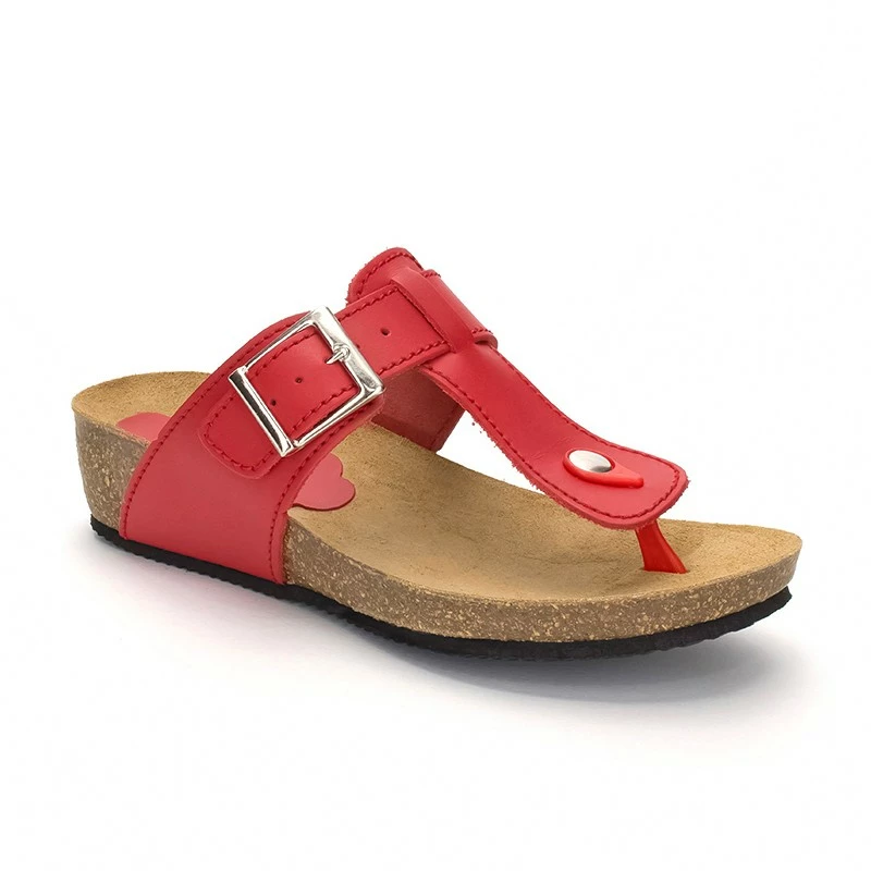Sandalias Bio Mujer Piel Cuña Piso Corcho 414 Rojo, De Morxiva Shoes 3 Sandalias Bio Mujer Piel Cuña Piso Corcho 414 Rojo, De Morxiva Shoes