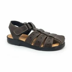 Sandalias Californianas Hombre Piel Velcro Ajustable 37006 Marrón, De Morxiva / Casual -BOUTTYE Ventas sandalias californianas hombre piel velcro ajustable 37006 marron de morxiva casual 2