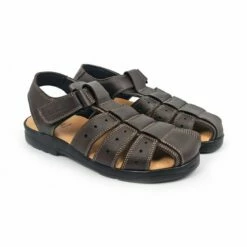Sandalias Californianas Hombre Piel Velcro Ajustable 37006 Marrón, De Morxiva / Casual -BOUTTYE Ventas sandalias californianas hombre piel velcro ajustable 37006 marron de morxiva casual 4