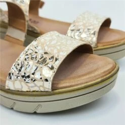 Sandalias Comfort Cuña Baja Mujer Piel Metalizada Plantilla Acolchada 134 Platino De Amelie -BOUTTYE Ventas sandalias comfort cuna baja mujer piel metalizada plantilla acolchada 134 platino de amelie 3